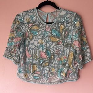 River Island Tops - River Island Pastel Sequin Blouse River Island Tops - River Island Pastel Sequin Blouse